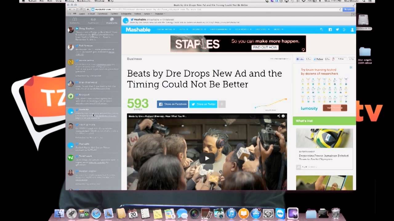 Thumbnail for Shared Links In Safari - Mac Minute - Episode 62 - Tech-Zen.tv - Alixa.tv